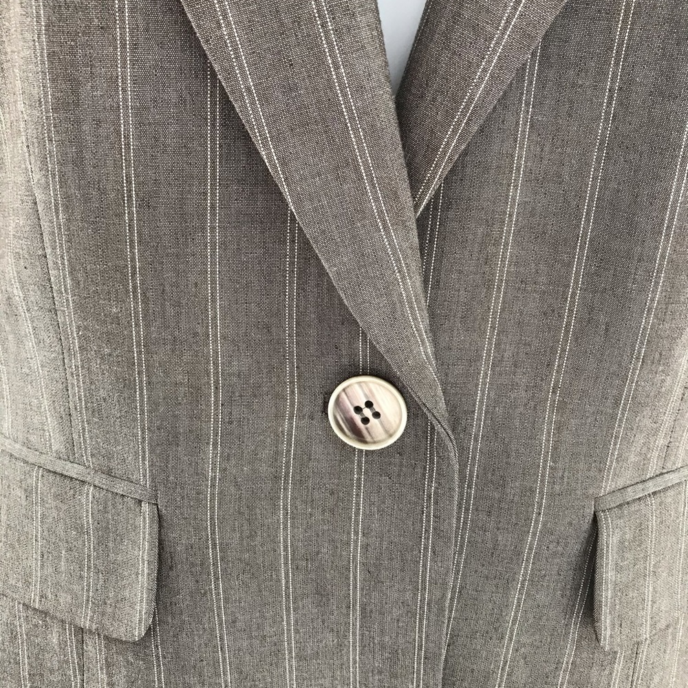 Grey Stripe Anne Klein Blazer - Picture 3 of 8